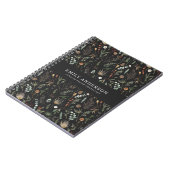 Carnet noir moderne botanique élégant contemporain (Côté gauche)