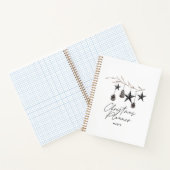 Carnet Noir moderne simple élégant script Noël (Intérieur)