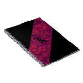 Carnet noir monogramme Batik rouge profond (Côté Droit)