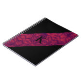 Carnet noir monogramme Batik rouge profond (Côté gauche)