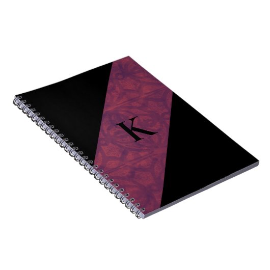Carnet noir Monogramme Ruby Batik profond (Côté Droit)