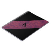 Carnet noir Monogramme Ruby Batik profond (Côté gauche)