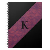 Carnet noir Monogramme Ruby Batik profond (Devant)