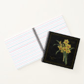 Carnet noir Narcisse Tazetta jaune (Intérieur)