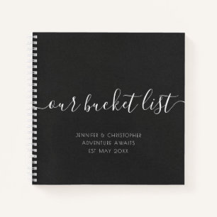 Carnet Noir notre liste de seaux Couples Keepsaké