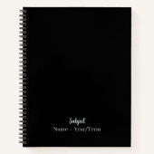 Carnet Noir obsidien (Devant)