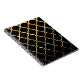 Carnet Noir, or, cool, tendance, design abstrait rétro (Côté Droit)