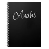 Carnet Noir personnalisé (Devant)