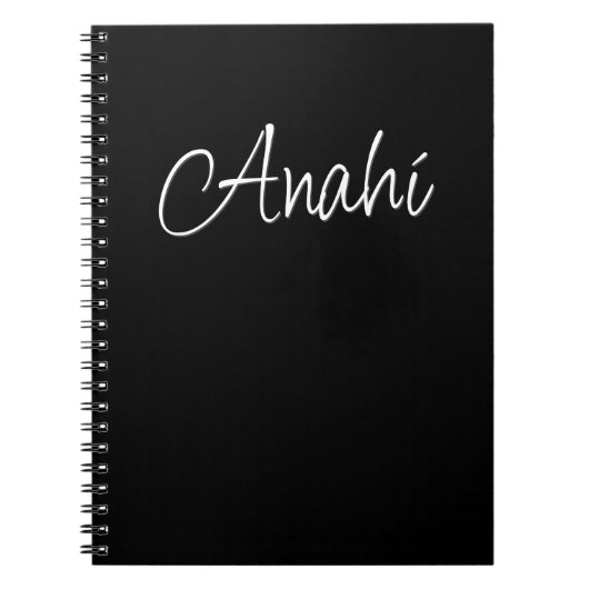 Carnet Noir personnalisé (Devant)