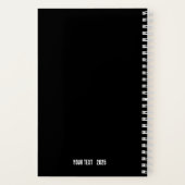 Carnet noir personnalisé moderne (Verso)