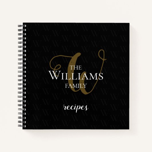 carnet noir pour les recettes familiales (Devant)