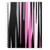 Carnet Noir rose et blanc (Devant)