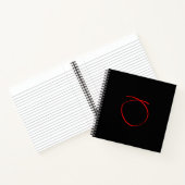 Carnet noir rouge minimaliste Art Abstrait (Intérieur)