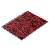 Carnet Noir rouge Motif Abstrait (Côté gauche)