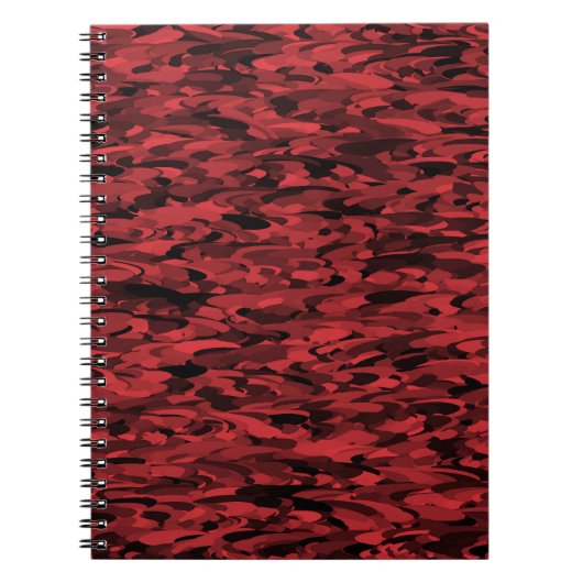 Carnet Noir rouge Motif Abstrait (Devant)