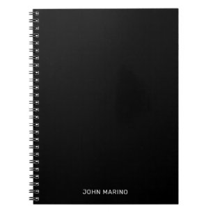 Carnet Noir solide moderne minimaliste