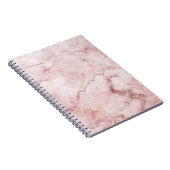 Carnet noir spiral en marbre rose (Côté Droit)