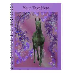Carnet Noir Unicorn Imaginaire Horse Notebook