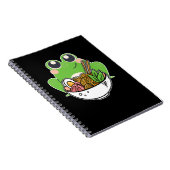 Carnet Noix japonaises Ramen et jolie grenouille droguées (Côté Droit)