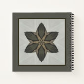 Carnet Nom Aquarelle Géométrique Star Motif Gris Brown (Dos)