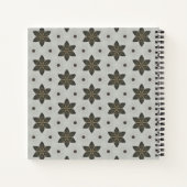 Carnet Nom Aquarelle Géométrique Star Motif Gris Brown (Dos)