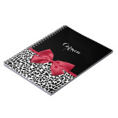 Carnet Nom Arc-en-Ciel Rouge Léopard (Côté gauche)