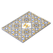 Carnet 💙 💛 Nom + Azulejos initial (Côté gauche)