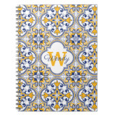Carnet 💙 💛 Nom + Azulejos initial (Devant)