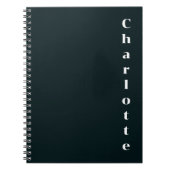 Carnet Nom blanc noir (Devant)