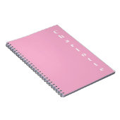 Carnet Nom blanc rose (Côté Droit)