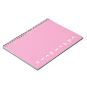 Carnet Nom blanc rose (Côté gauche)