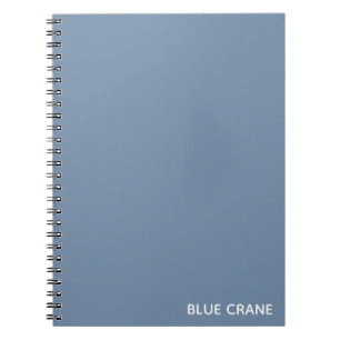 Carnet Nom bleu de couleur de grue bleue