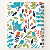 Carnet Nom botanique floral Monogramme (Dos)