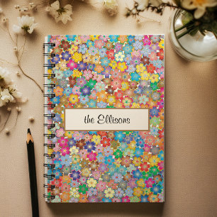 Carnet Nom Budget Acheter des fleurs colorées Motif Sp