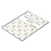 Carnet Nom, Citation Aquarelle Fleurs Art Fin (Côté gauche)