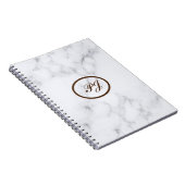 Carnet Nom Classique Personnaliser Marbre Blanc (Côté Droit)