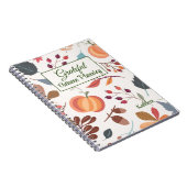 Carnet Nom, Colorful Grateful Fall Automne Journalisation (Côté Droit)