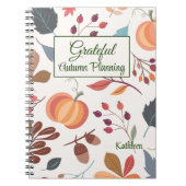 Carnet Nom, Colorful Grateful Fall Automne Journalisation (Devant)