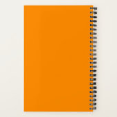 Carnet Nom commercial et logo sur la spirale orange (Verso)