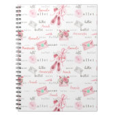 Carnet Nom de ballet de ballerine personnalisé (Devant)