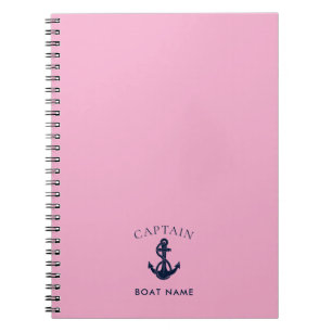 Carnet Nom de bateau nautique capitaine personnalisé