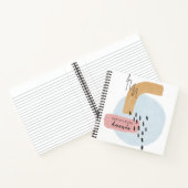 Carnet Nom de calligraphie d'aquarelle Abstraite rose (Intérieur)