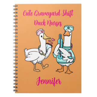 Carnet Nom de canard mignon pour infirmières drôle d'équi