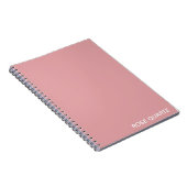 Carnet Nom de couleur rose quartz rose (Côté Droit)