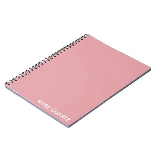 Carnet Nom de couleur rose quartz rose (Côté gauche)