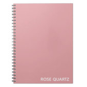 Carnet Nom de couleur rose quartz rose (Devant)