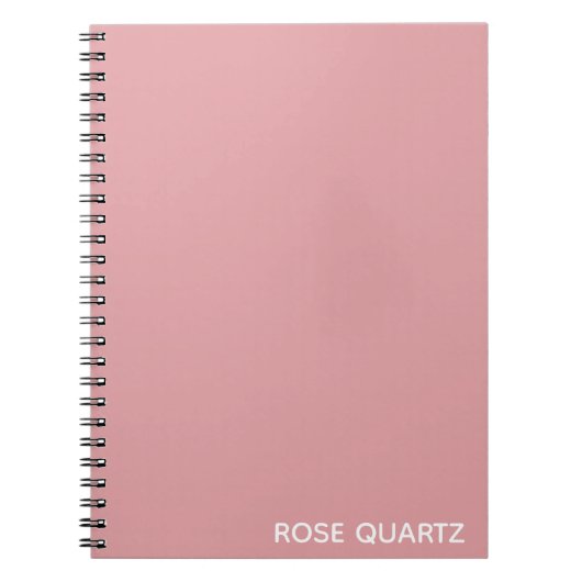 Carnet Nom de couleur rose quartz rose (Devant)