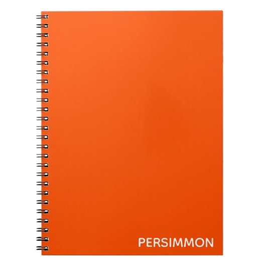 Carnet Nom de couleur rouge persimon (Devant)