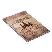 Carnet Nom de famille Lake House Pine Tree bois Personnal (Côté Droit)