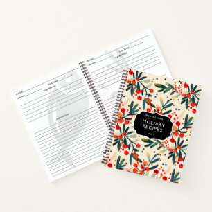 Carnet Nom de famille moderne Holly Berries Recette de va
